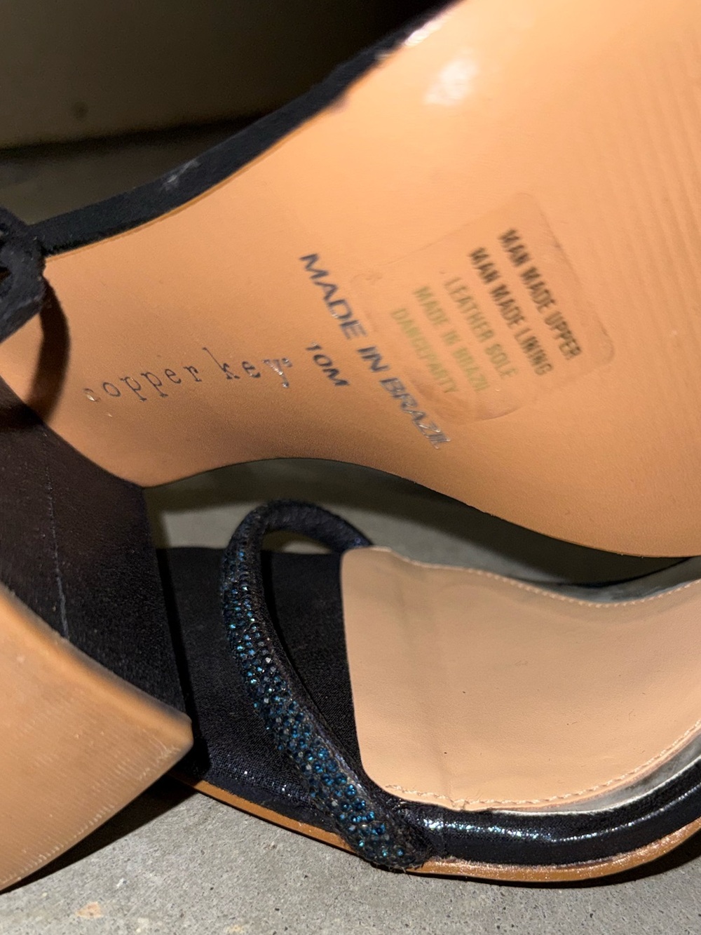 Copper Key Royal Blue Heeled Sandals - Picture 3 of 3